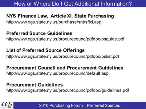 nys preferred source guidelines.